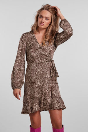 Juliet Wrap Kjole - Café de chicorée