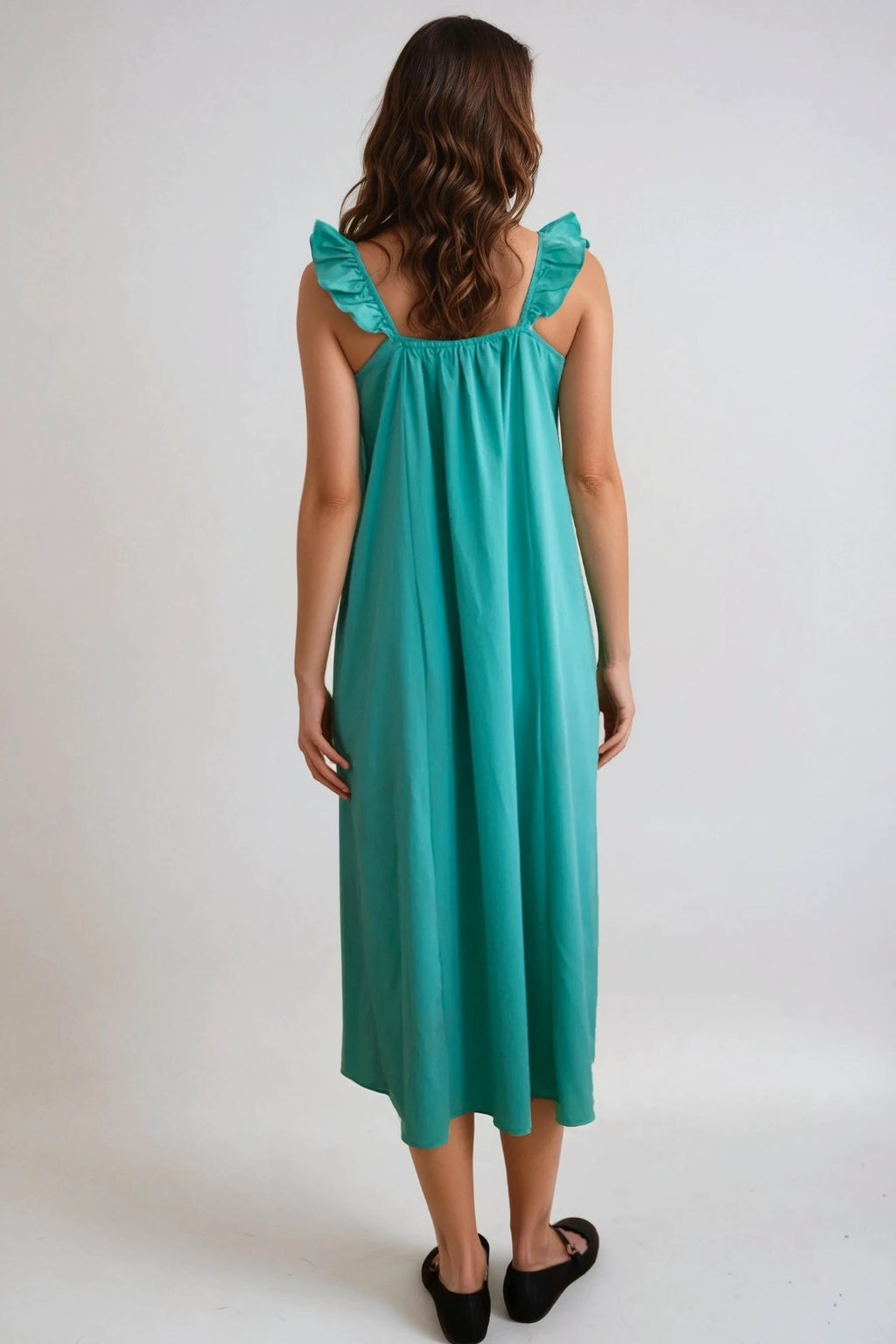 Robe MIDI ZORA - Green marin