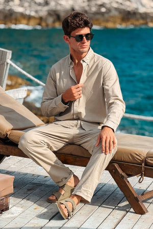 Linen Pants - Sand