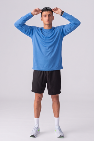 T-shirt d'entraînement à manches longues - bleu
