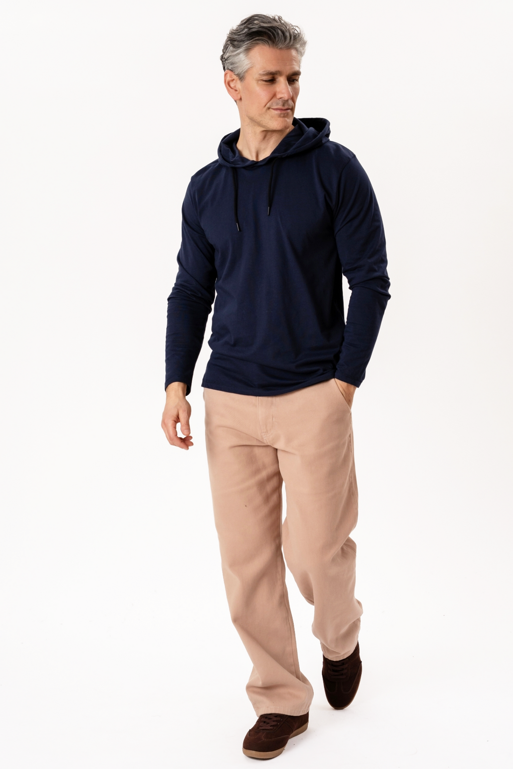 Sweat à capuche léger - marine