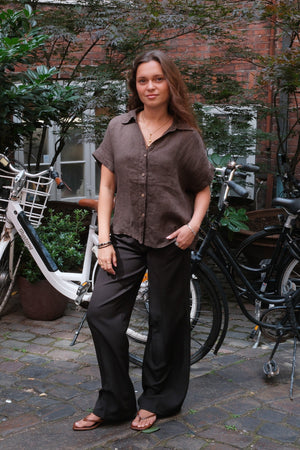 Astrid Linen Shirt - Brown