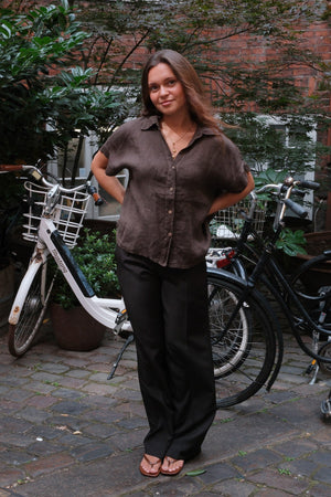 Astrid Linen Shirt - Brown