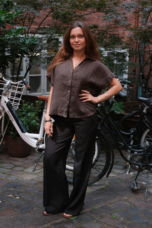 Astrid Linen Shirt - Brown