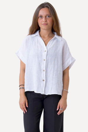 Astrid Linen Shirt - White