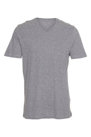 Basic T-shirt col V - Oxford Gris