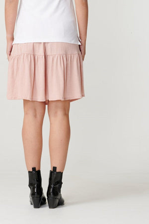 Basic soft mini skirt - Misty rose