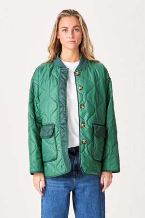 Veste en bloc matelassé - vert