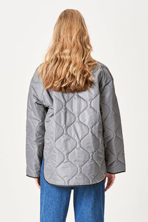 Quilted Block Jacket - Grey/Black