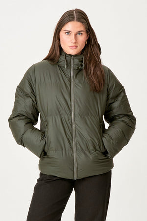 Lexie Coated Jacket - Olive