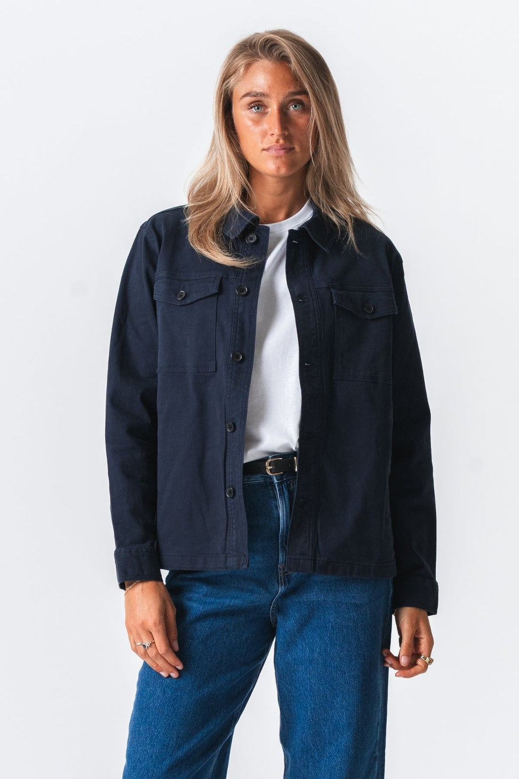 Twill Overshirt - Marine