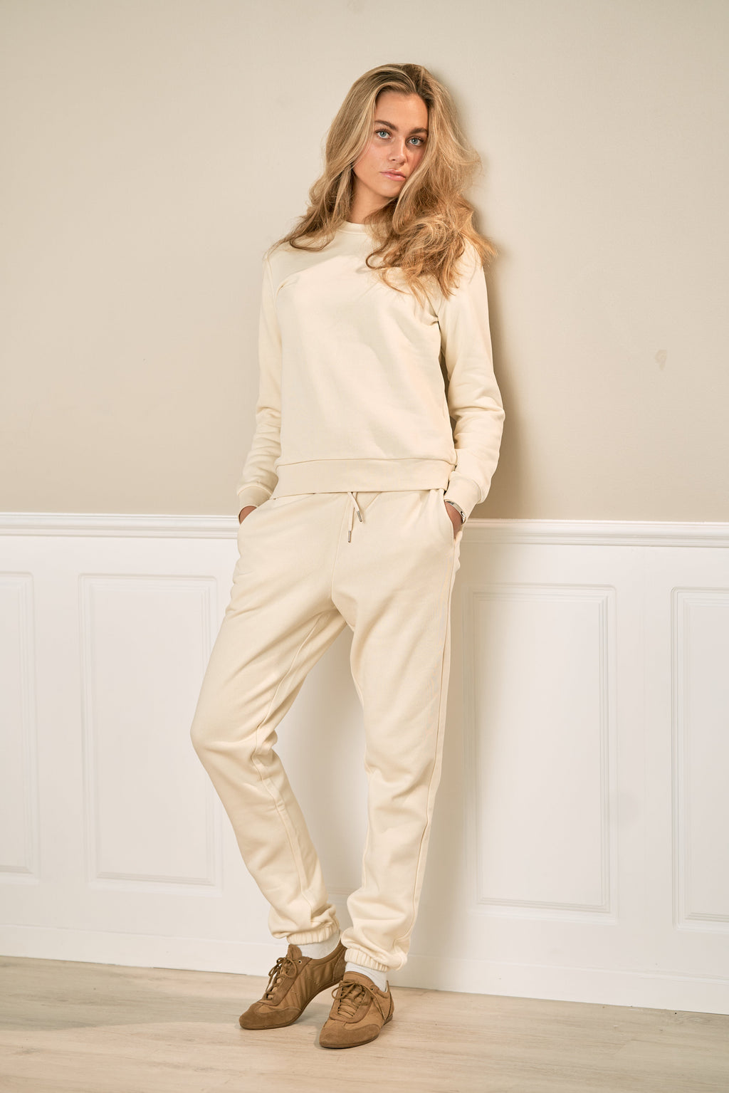 Basic Sweatsuit with Hoodie (Light Beige) - Package Deal (Women)