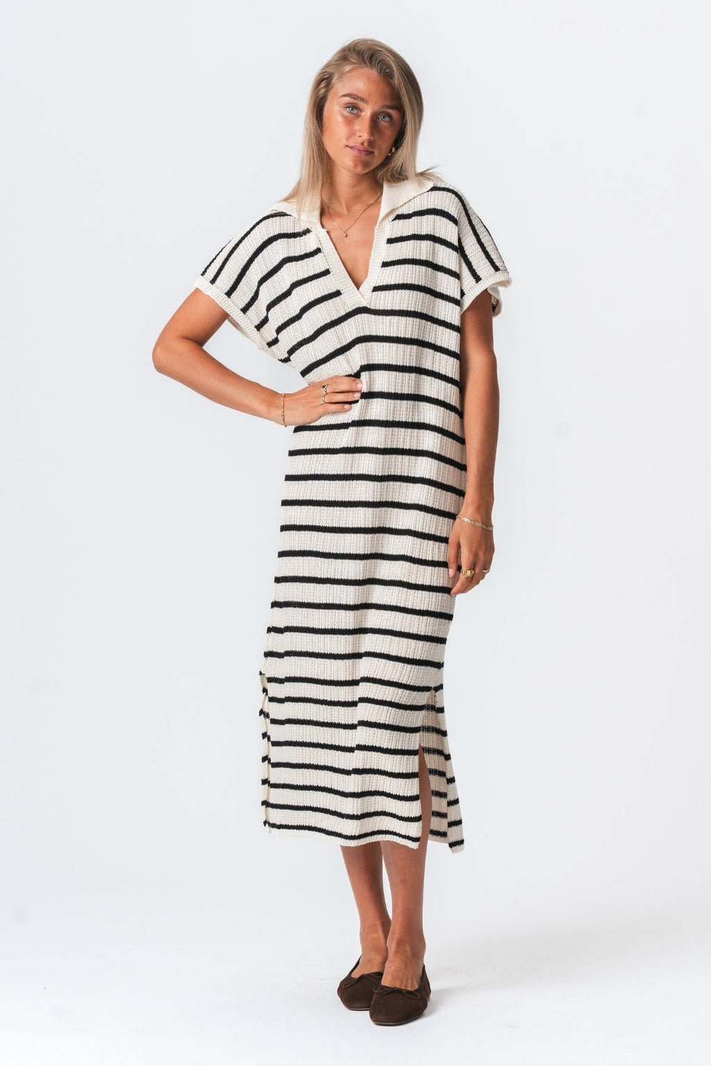 Robe Victoria - blanc / noir