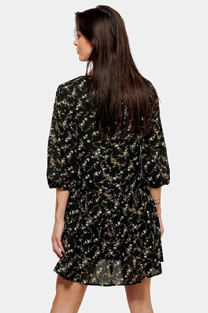 Ellen Robe - Black-Floral
