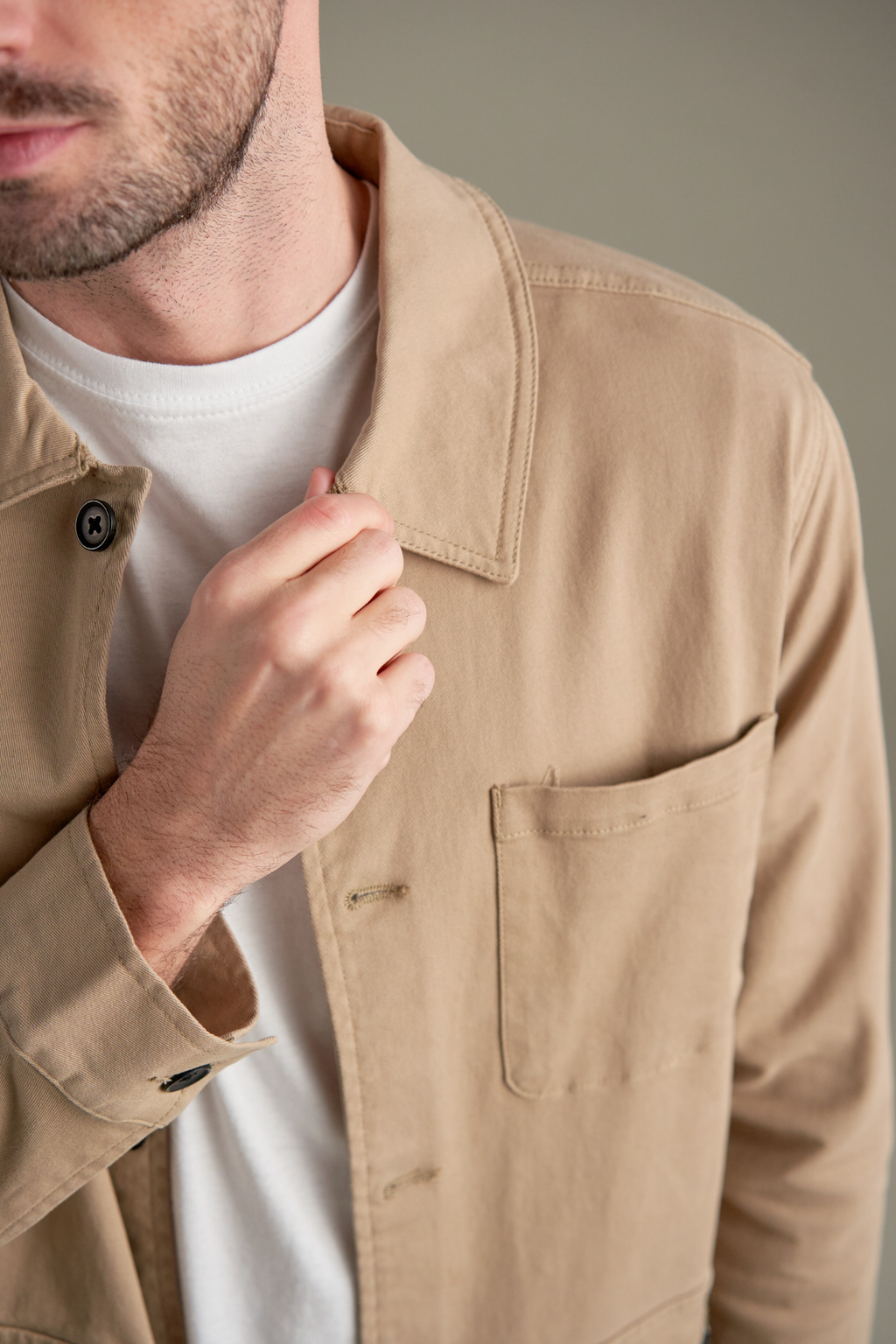 Veste de chemise à serre - Sable foncé