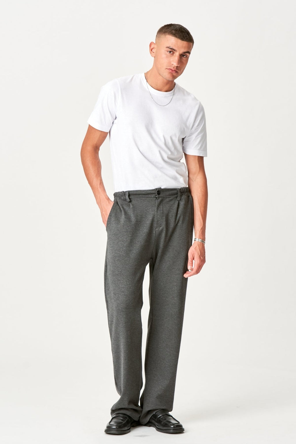 Costume Pants Lâche - gris au charbon de bois