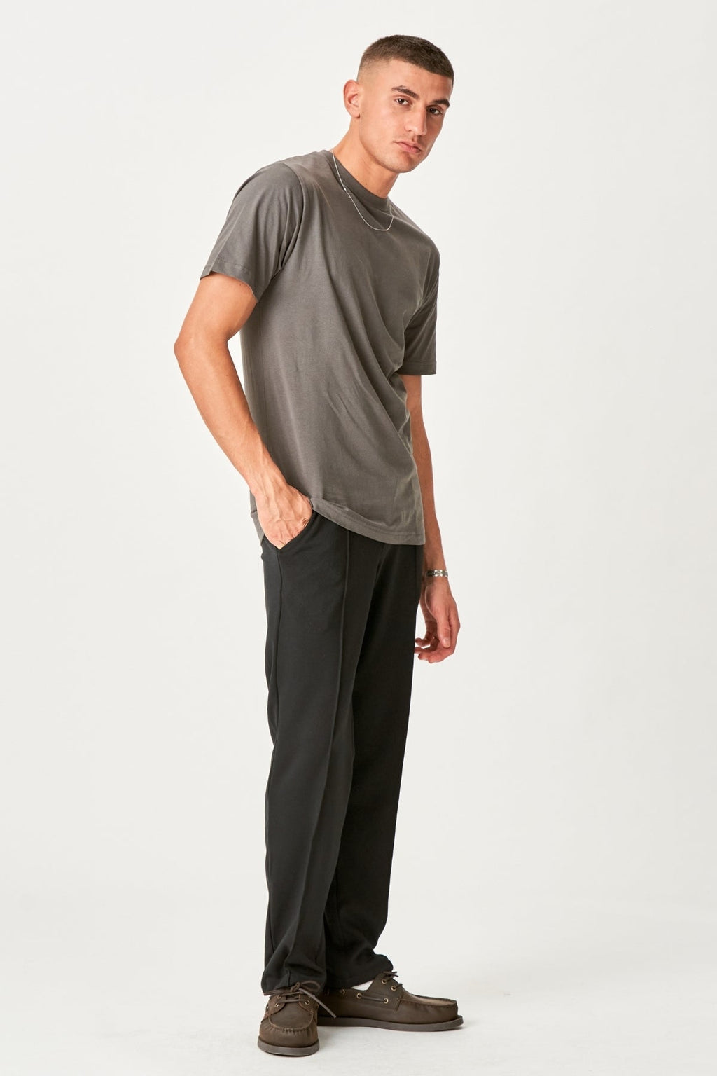 T-shirt surdimensionné - Gris en acier