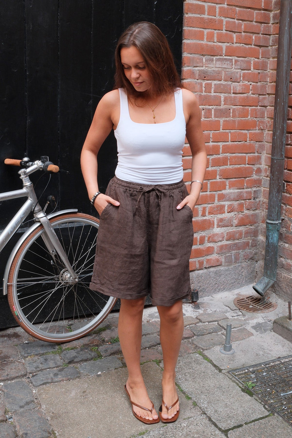 Lin Shorts - Marron