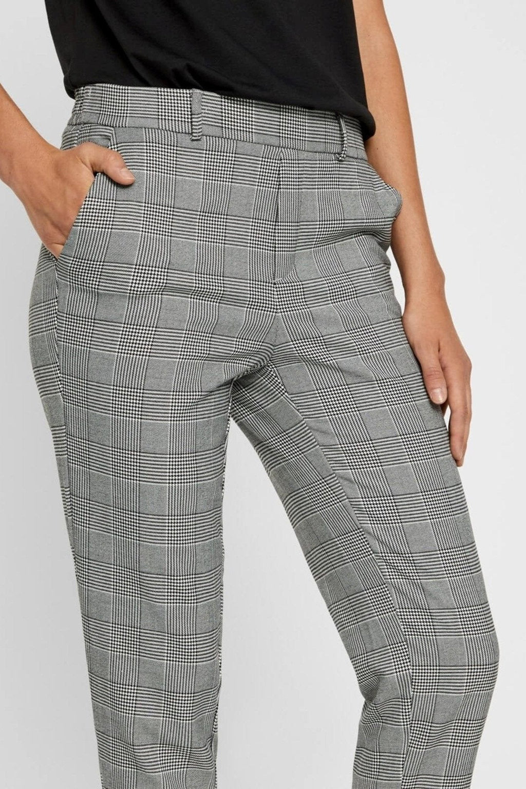 Pantalon maya avec dés - gris / blanc