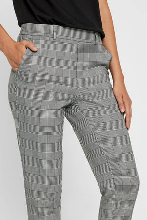 Pantalon maya avec dés - gris / blanc