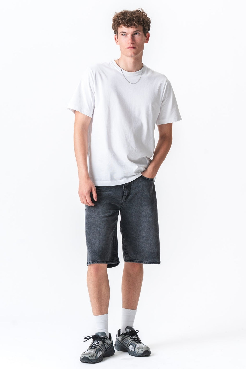 Denim Shorts Lâche - noir