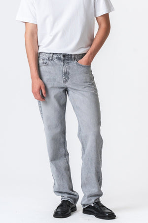 Jeans en ajustement détendu - denim gris
