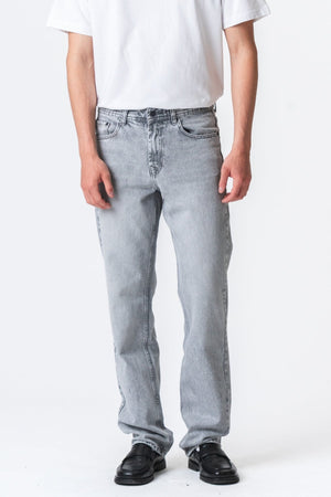 Jeans en ajustement détendu - denim gris