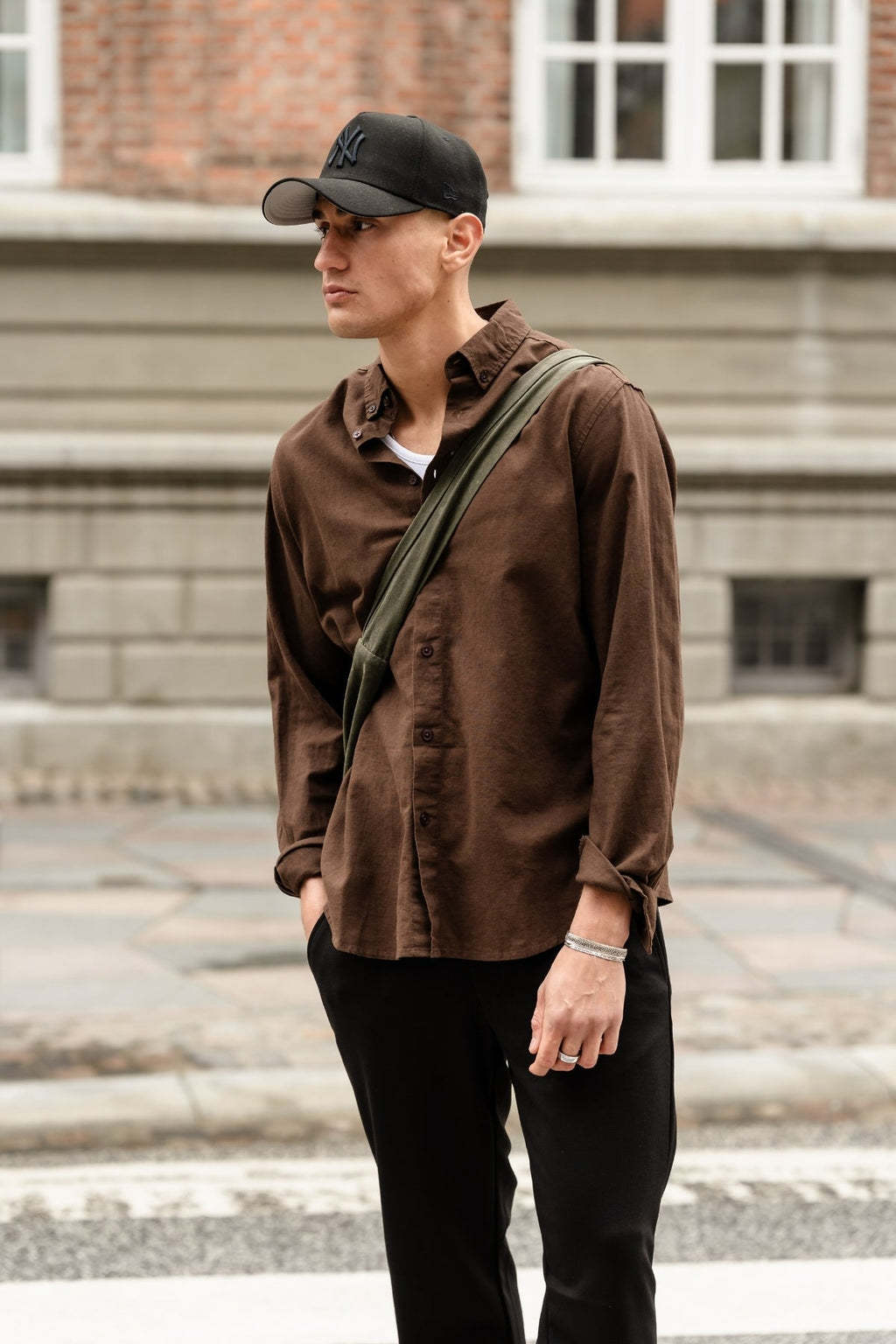 Chemise en lin - café