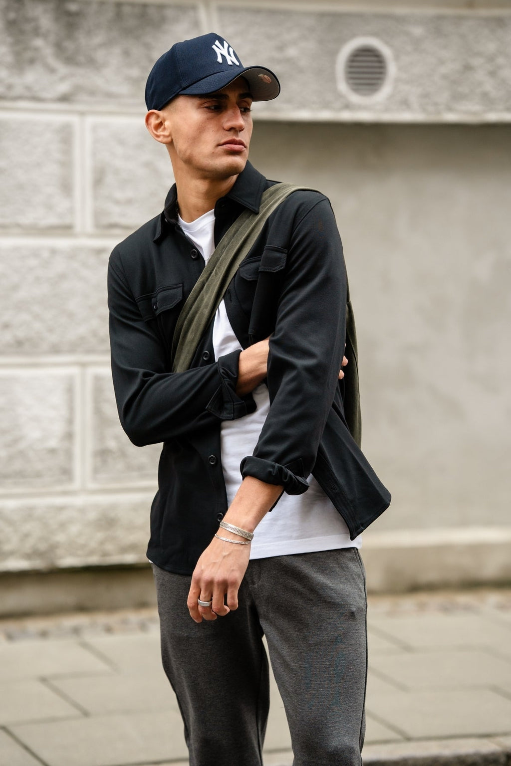 Performance Regular Overshirt - Black