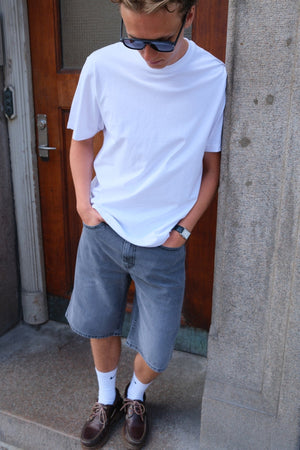 Denim Shorts Lâche - gris