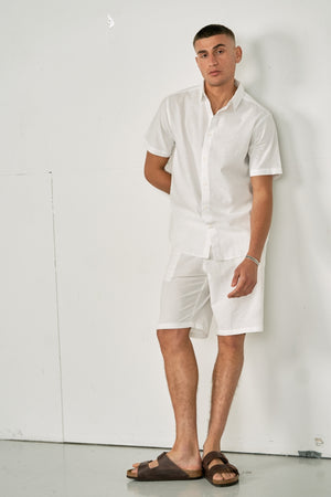 Linge de linge à manches courtes + linge Shorts - Blanc (forfait)