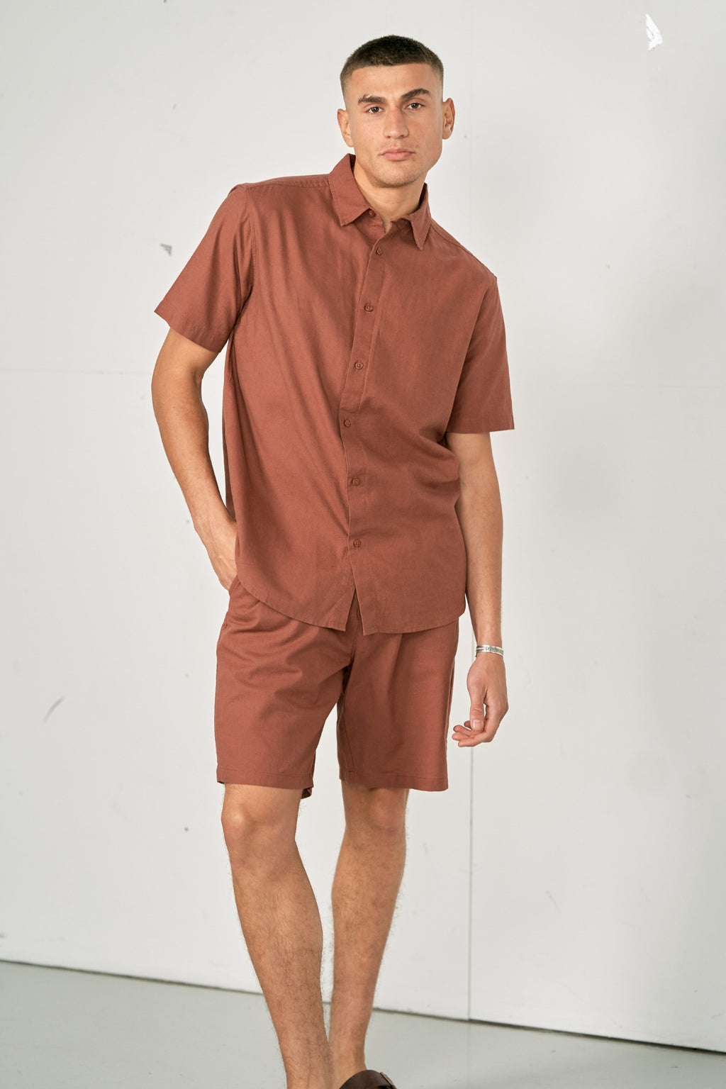 Linge de linge à manches courtes + linge Shorts - Terracotta (forfait)