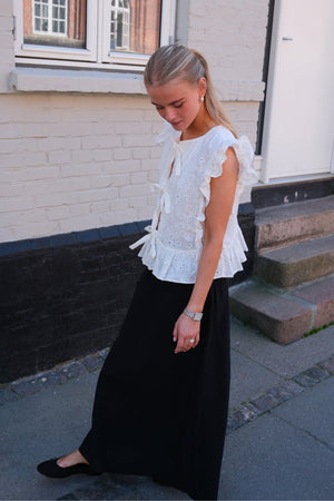 Linn Smock Ancle Skirt - Black