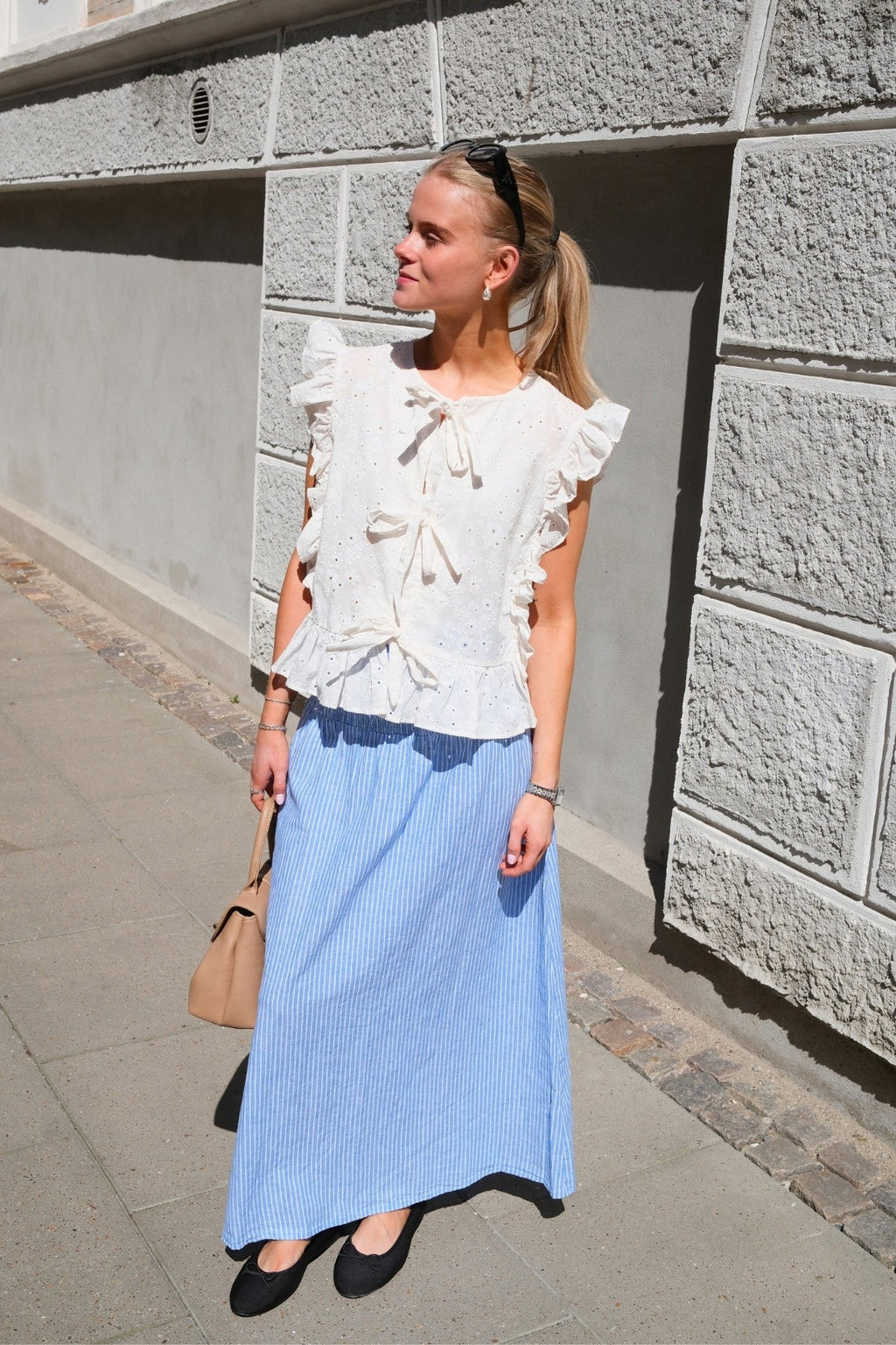 Linn Smock Ancle Skirt - Marina White