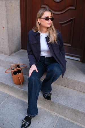 Twill Overshirt - Marine