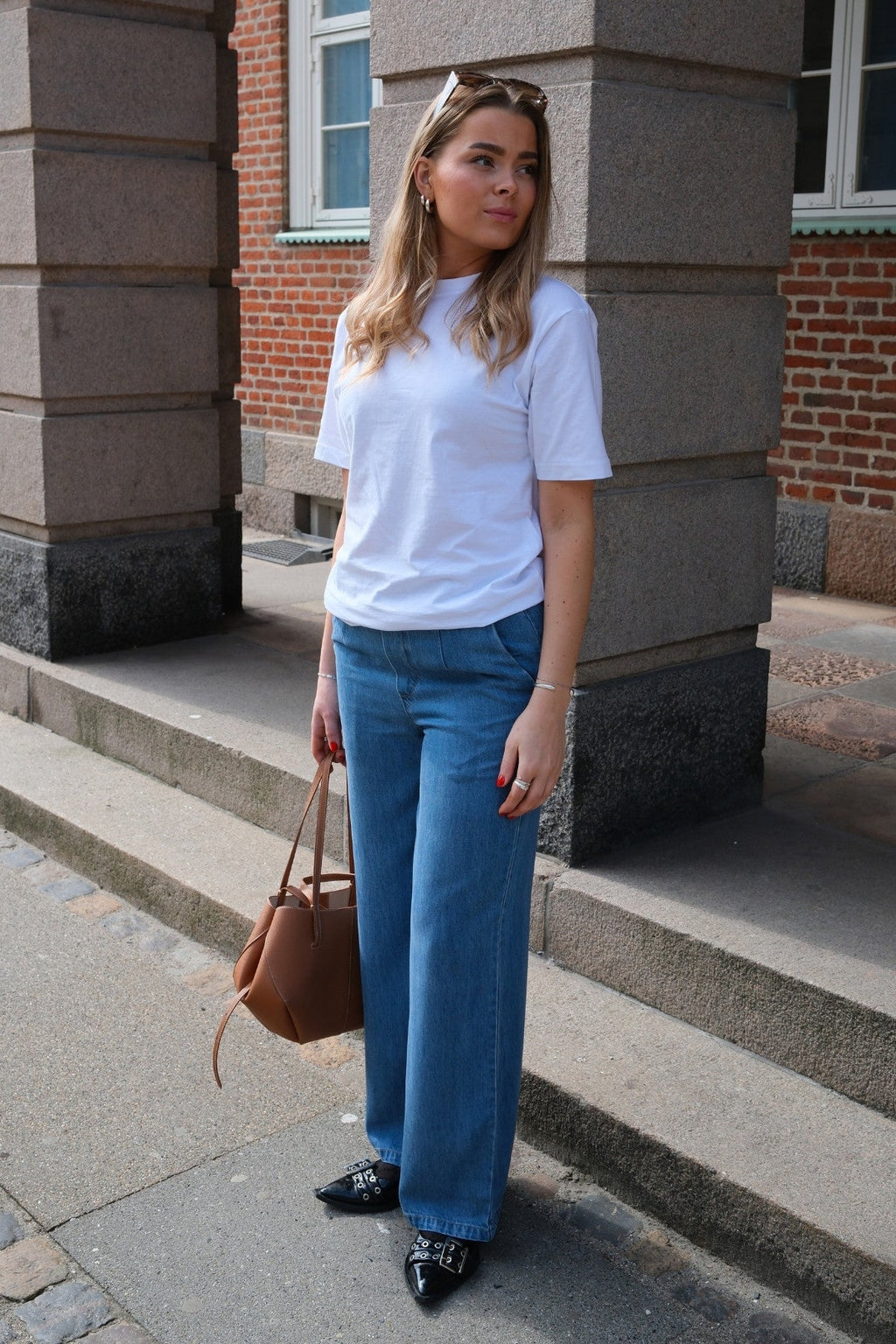 Cadre Lisa large Pants - Denim bleu clair