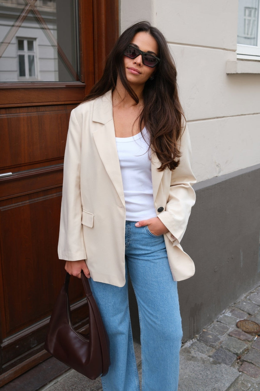 Blazer surdimensionné - beige