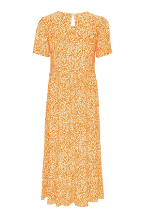 Robe Midi Malle - orange floral