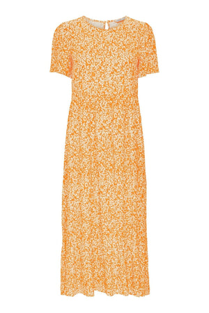 Robe Midi Malle - orange floral