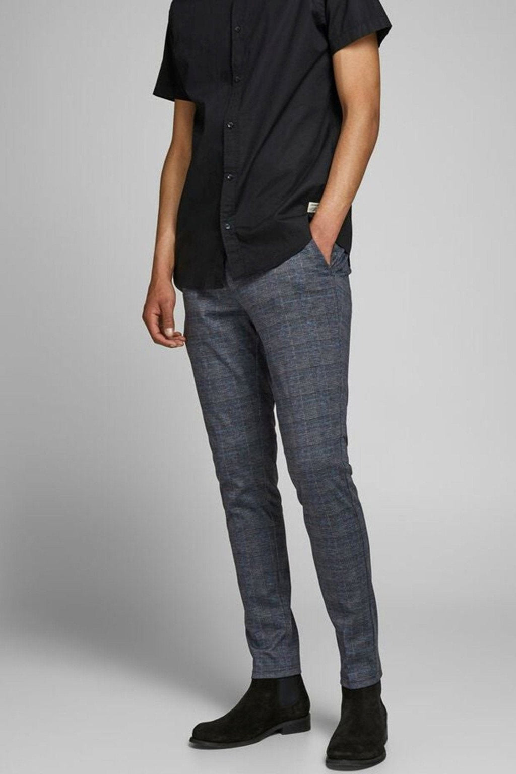 Marco Phil Pants - Dark Gray Checkered