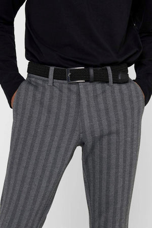 Mark Pants Stripy - Gris clair
