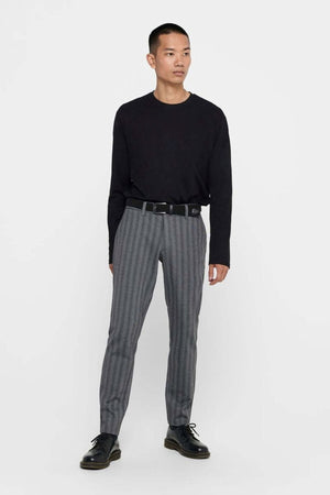 Mark Pants Stripy - Gris clair