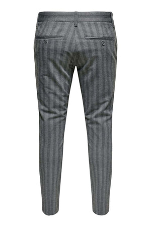 Mark Pants Stripy - Gris clair