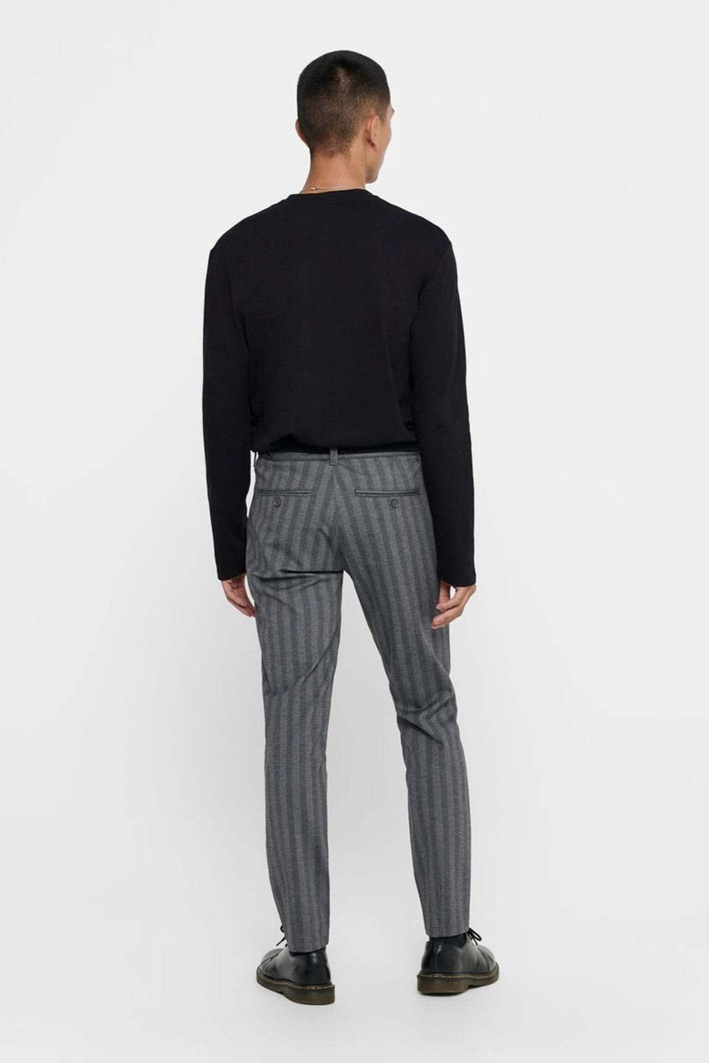 Mark Pants Stripy - Gris clair