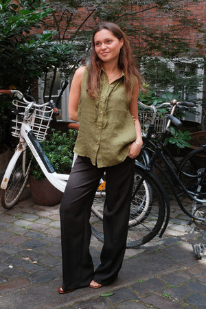 Haut en Lin Mio - Olive