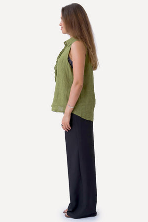 Haut en Lin Mio - Olive