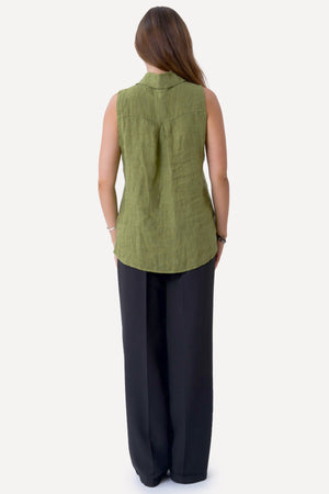 Haut en Lin Mio - Olive