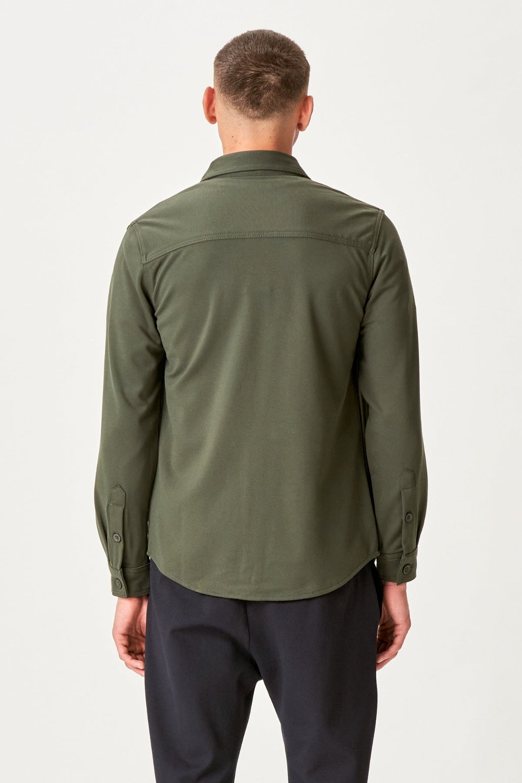 Performance Regular Overshirt - Olive sombre
