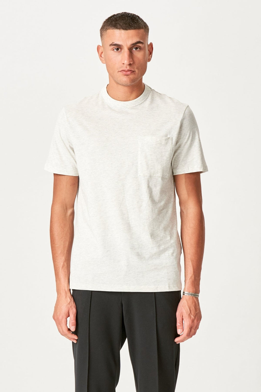 T-shirt avec poche - blanc cassé