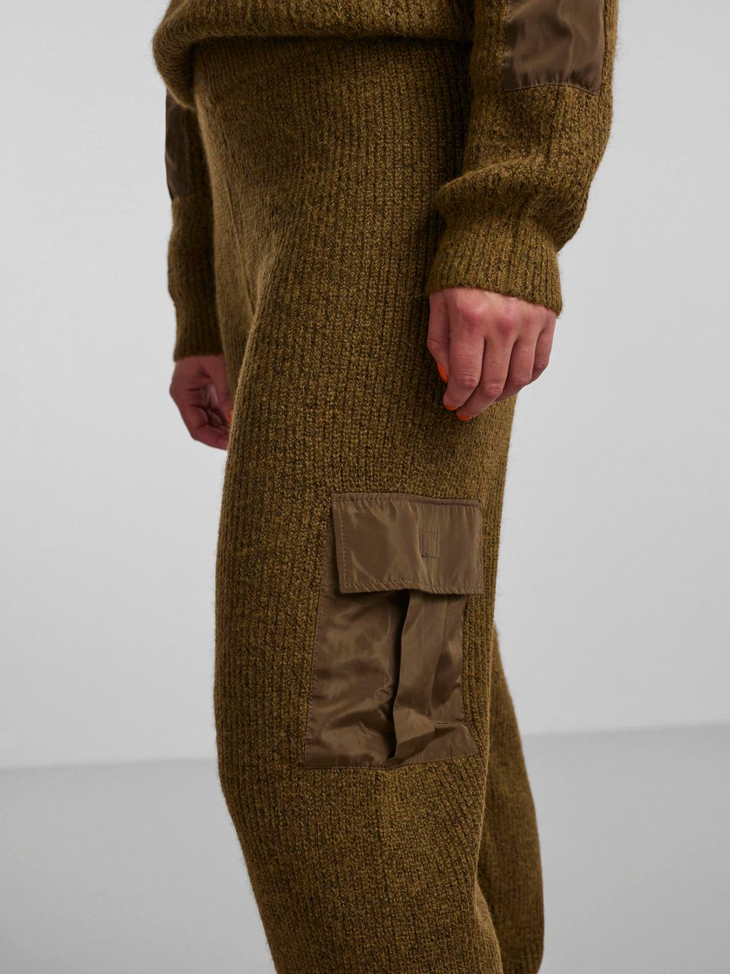 Pantalon naura en tricot - vert sapin